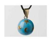 Babylonia Licht blauw met zilver ster / maan Babylonia Licht blauw met zilver ster / maan