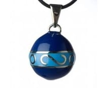 Babylonia Blauw / licht blauw met zilveren krul Babylonia Blauw / licht blauw met zilveren krul