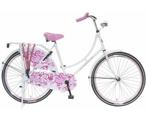 Omafiets Popal 26 inch Wit Roze Hart Omafiets Popal 26 inch Wit Roze Hart