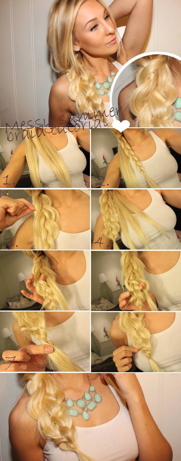 Rommelige Zij Vlecht Tutorial
