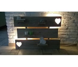 Wanddecoratiebord gemaakt van oud steigerhout (voorzien van ... Wanddecoratiebord gemaakt van oud steigerhout (voorzien van ...