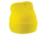 ♣ Knalgele gebreide wintermutsen (uni volwassen maat, rekbaar, 100% acryl)