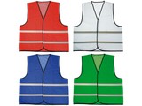 ♣ Veiligheidshesjes met reflecterende strepen (100% knitted polyester, 120 gr/m2)