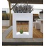 Fiberstone Glossy Hole In One - Uniek vormgegeven bloembak in stijlvol hoogglans wit!