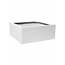 Fiberstone Glossy Block Low - flowerpots dans la belle haute brillance blanc et noir!