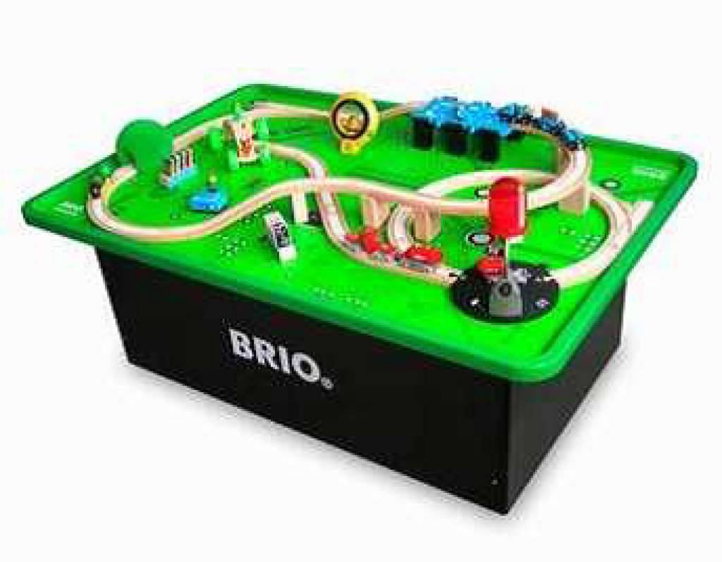 brio wooden railway system table