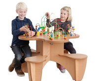 Kralenspiraal tafel Kralenspiraal tafel