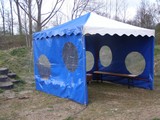 Blauwe pagode tent