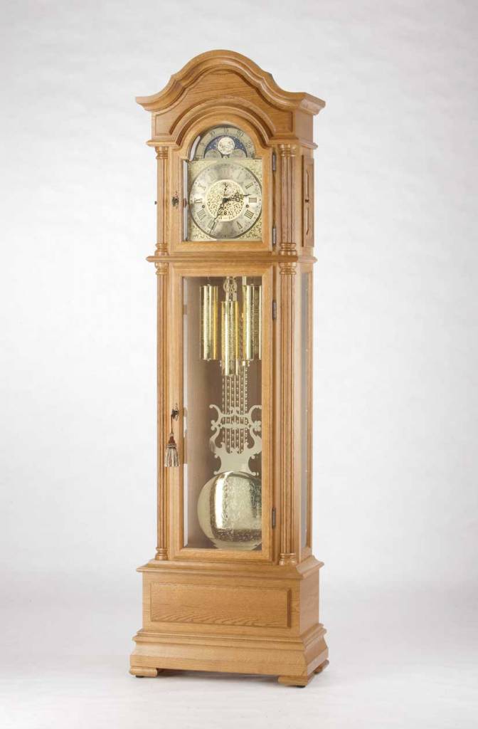 Hettich Uhren 47 grandfather clock painted white Hermle chain drive 3