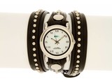 La Mer Bali stud black silver | Horloge