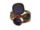 A-zone Triple stone ring pink | Ring