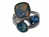 A-zone Triple stone ring blue | Ring