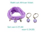 Jozemiek Rakhi set African Violet | Sieraden set