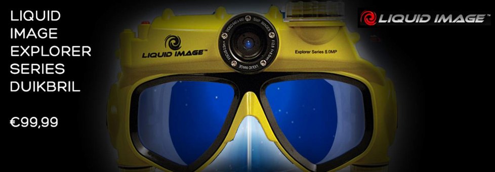Liquid Image Explorer Series Duikbril met digitale camera voor foto's en filmpjes!