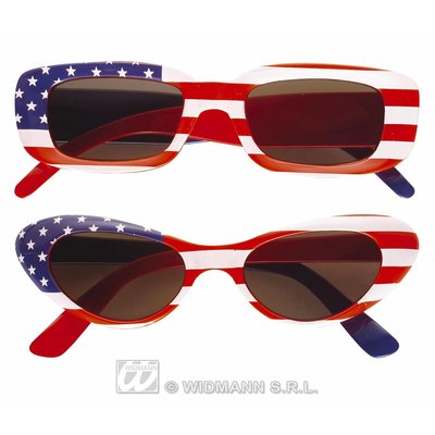 Feestbril USA met stars and stripes
