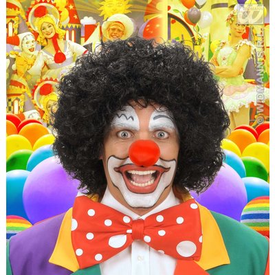 Zwarte clownspruik