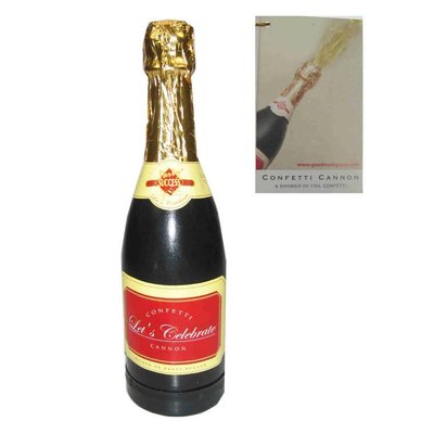 Mooie party champagnefles met confetti