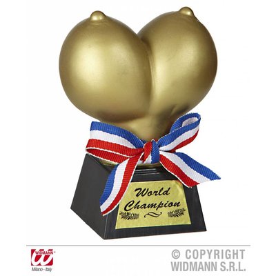 Gouden tieten trofee voor vrijgezellenfeesten