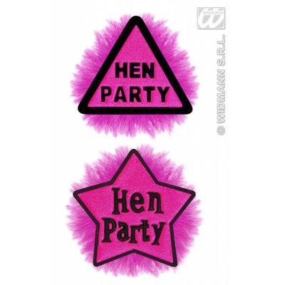 Broche met de tekst Henparty