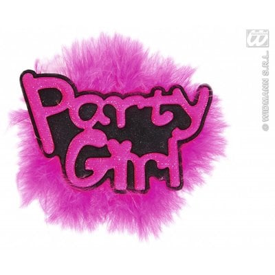 Broche met tekst Party girl