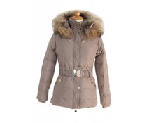Adrexx Dames bontjas beige ceintuur Adrexx Dames bontjas beige ceintuur