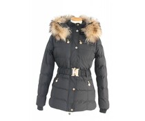 Adrexx Dames bontjas zwart ceintuur Adrexx Dames bontjas zwart ceintuur