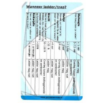 Gebruik ladder