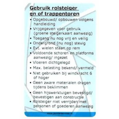 Gebruik rolsteiger