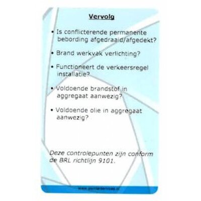 Plaatsen weg afzetting