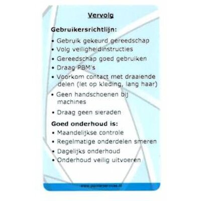 Veilig gebruik arbeidsmiddelen