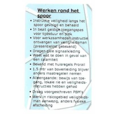 Werken aan het spoor