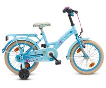 Loekie kinderfietsen Loekie Superstar meisjesfiets 16" Blauw 4+ Loekie kinderfietsen Loekie Superstar meisjesfiets 16" Blauw 4+