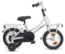 Loekie kinderfietsen Loekie Pick Up meisjesfiets 12" Wit 3+ Loekie kinderfietsen Loekie Pick Up meisjesfiets 12" Wit 3+