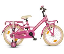 Loekie kinderfietsen Loekie Prinses meisjesfiets 16" Pink Matte 4+ Loekie kinderfietsen Loekie Prinses meisjesfiets 16" Pink Matte 4+