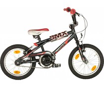 Loekie kinderfietsen Loekie BMX jongensfiets 16" met terugtraprem Zwart 4+ Loekie kinderfietsen Loekie BMX jongensfiets 16" met terugtraprem Zwart 4+