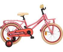 Loekie kinderfietsen Loekie Pick Up meisjesfiets 16" Soft Red 4+ Loekie kinderfietsen Loekie Pick Up meisjesfiets 16" Soft Red 4+