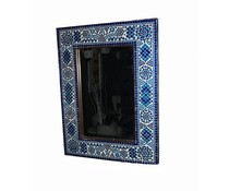 Spiegel mozaiek blauw traditioneel design xl Spiegel mozaiek blauw traditioneel design xl