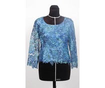 Groen – blauwe kanten top Groen – blauwe kanten top