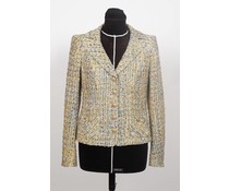 Geel – blauw tweed jasje Geel – blauw tweed jasje