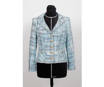 Blauw – grijs tweed jasje Blauw – grijs tweed jasje