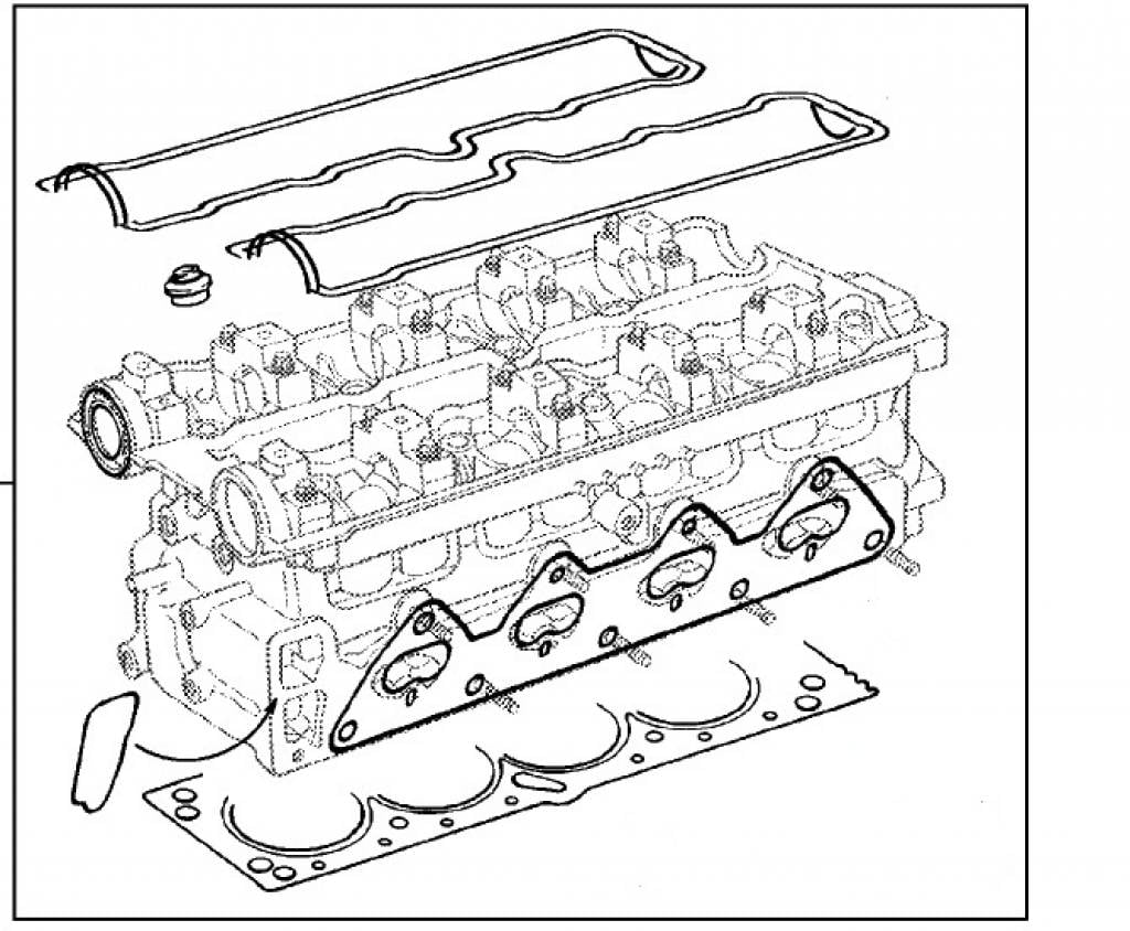 Gasket set cylinder head Opel CorsaB / TigraA X16XE