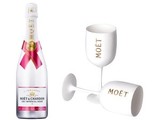 Moet & Chandon Ice Rosé met witte glazen