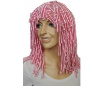 Rasta pruik roze Rasta pruik roze