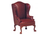 HuaMei Collection Oorstoel, bruin leer