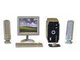 Euromini's Computerset, 6-delig, zilvergrijs