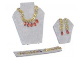 Euromini's Sierraden set, 3-delig goud/ rood
