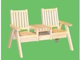 Euromini's Tuinbank 2-zits, blankhout