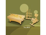 Woodcraft Poppenhuismeubels Biljart