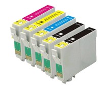 Huismerk Epson T0711-T0714 (= T0715) 4 + 1 cartridges Huismerk Epson T0711-T0714 (= T0715) 4 + 1 cartridges