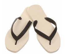 Sarraizienne teenslipper wit/zwart